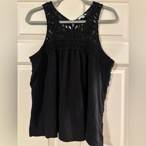 Sonoma Black Crochet Tank Top